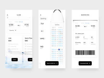 Flight Booking - App Design booking booking flight booking pass mobile mobile app mobile application plane plans product product design sky