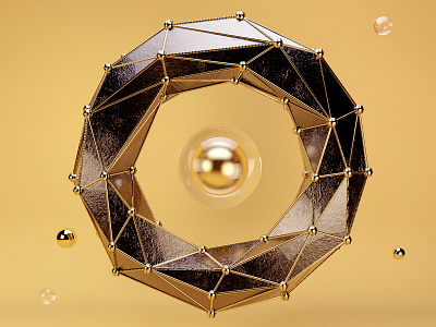 Circle 3d cinema 4d donut gold