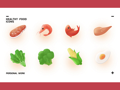 Healthy Food Icons branding design icon ui