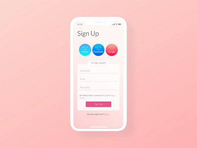 Daily UI 001 - Sign Up app dailyui dailyui 001 design signup signup page ui