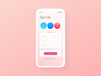 Daily UI 001 - Sign Up