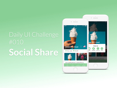 Daily UI 010 - Social Share app dailyui dailyui 010 design micro interactions ui