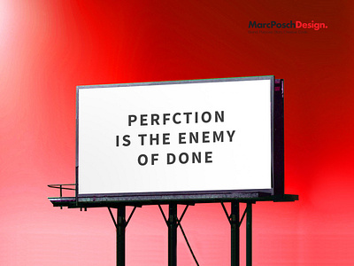 Perfction is the enemy of done branding branding agency design typography