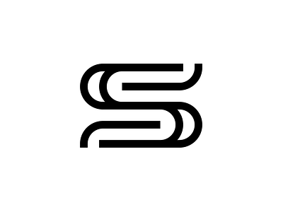 S letter abstract geometric lines minimalist modern s letter s logo strong symbol