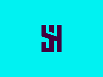 "SH" monogram abstract geometric lines strong