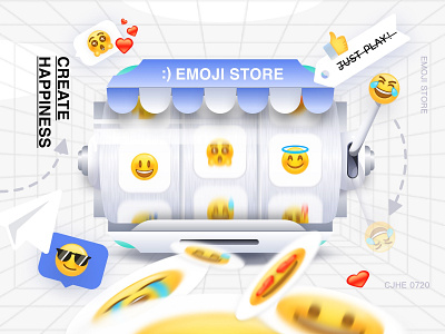 :) Emoji Store 3d dailu ui design emoji game graphic design sketch store ui vector