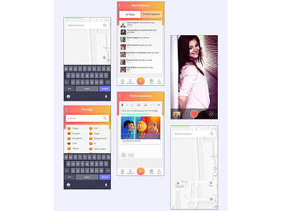 App Design app design fidelity high social ui ux