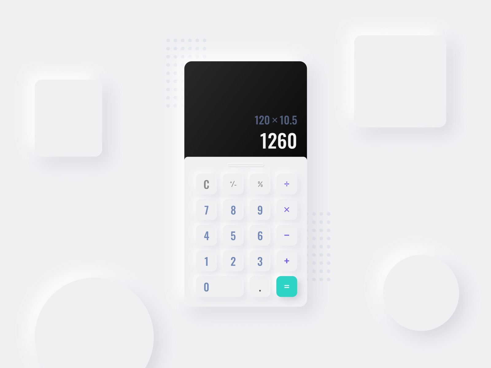 neomorphic-calculator-app-ui-dailyui-004-by-ganesh-sekhar-on-dribbble