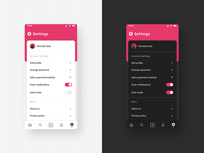 Settings Page UI DailyUI 007