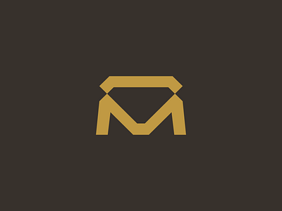 M Diamond beauty brand diamond elegant famous fashion gems gold identity jewelry letter logo luxury memorable minimalist sale simple typography woman