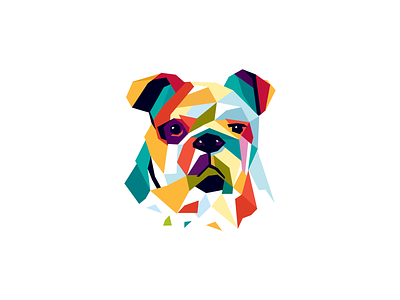 Bulldog animal brand bulldog colorful dog guard identity logo mark pet pets protection sale security vector wpap