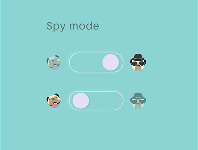 On off toggle button 015 dailyui illustration spy ui