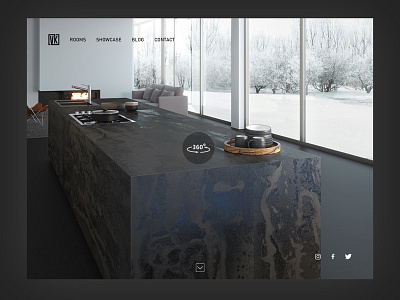 Interior design website landing page