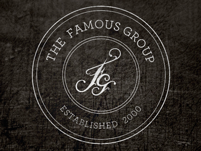 Famous Group - Test Logo #1 archer design famous famous group graphic design logo typography