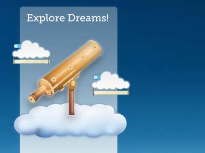 Explore Dreams, Dreamkumo work in progress blue clouds dreamkumo dreams dreamscope mueso