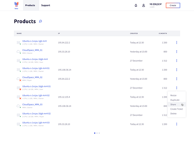 Product List cloudspace desktop list saas servers