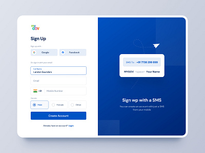 India MyGov | Sign Up Redesign