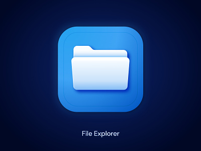 File Explorer Icon Design branding design file explore icon illustration logo modern ui vector