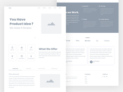 Wireframe - Landing Page