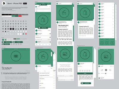 Boovi - Master .PSD v1 app boovi components experience interface ios iphone master photoshop ui user ux