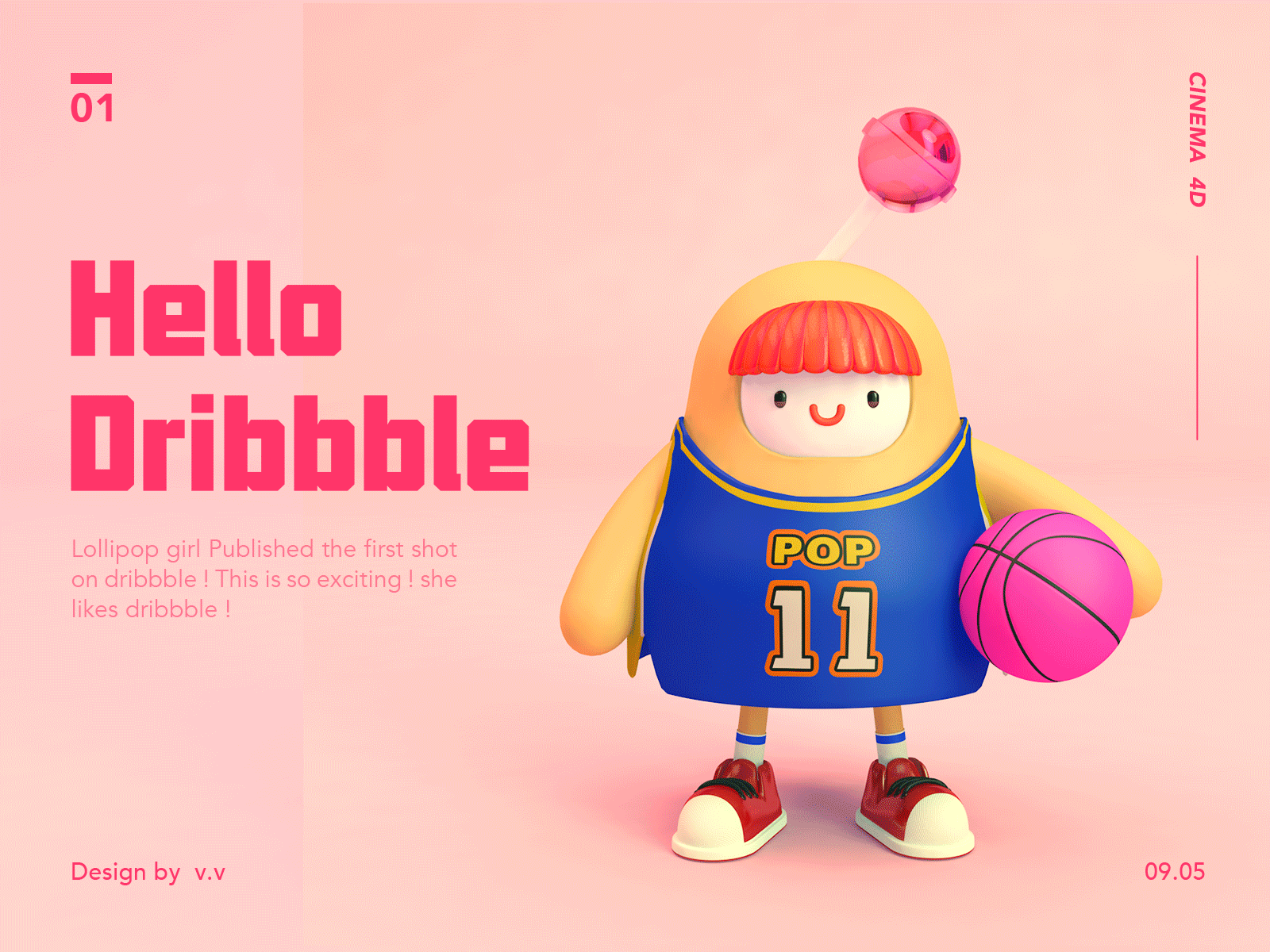 Hello Dribbble ! c4d c4dart character design illustration