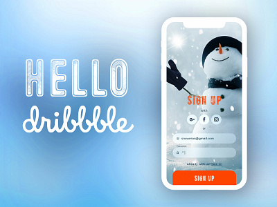 Hello dribble & Sign Up for Daily UI #001