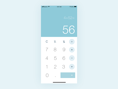 Daily Ui Calculator app ui