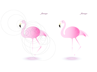 flamingo illustration ui vector