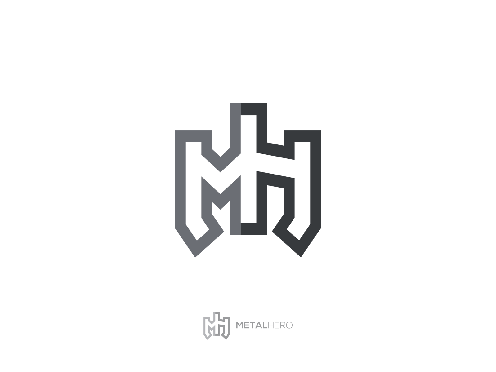 Metal Hero M + H Logo Concept by Calin on Dribbble