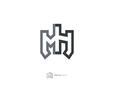 Metal Hero M + H Logo Concept bold branding design graphic design hero logo logo logo branding logodesign logotype symbol vector