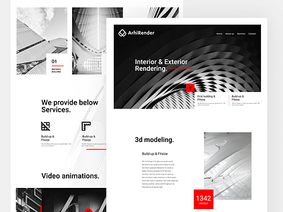 Archi Website clean design minimal mockup ui ux web website