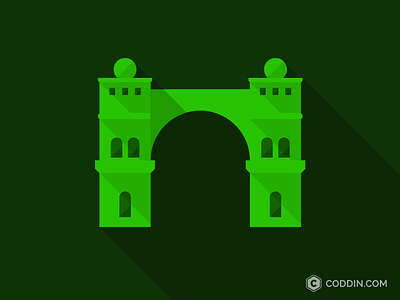 Córdoba @ Coddin badge coddin cordoba flat icon illustration vector