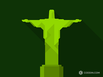 Rio de Janeiro @ Coddin badge christ coddin flat icon illustration rio rio de janeiro vector
