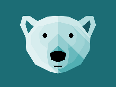 Polar Bear bear flat logo polar
