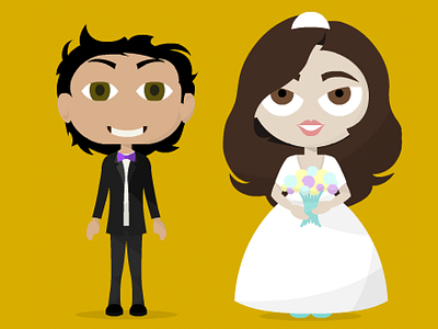 Vane & Lucas - Wedding Video flat illustration wedding