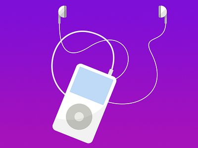Infinite Music Trivia - iPod flat icon illustration ipod music vector