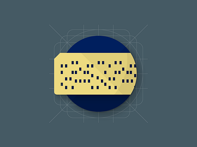 Punched Card computer flat icon material material design punched card