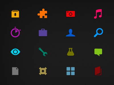 Intranet Icons colours gui icons interface ui