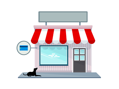 Small Shop - Illustration dog icon illustration shop vector
