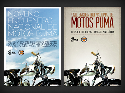 Puma Meetup Poster (03 - 04) motorcycle poster pumarola typography vintage