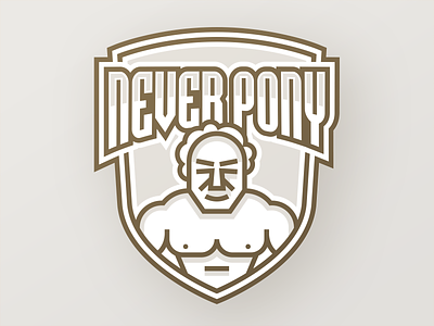 Never Pony badge icon icons illustration vector