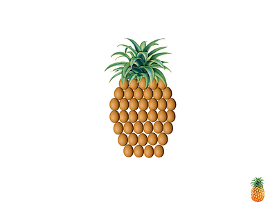 Pineapple & Egg Minimal art egg minimalism minimalistic pineapple