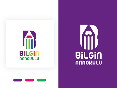 Bilgin Anaokulu Logo kindergarten logodesign minimal