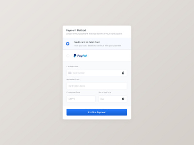 Payment Card | UI Components adobe xd components design system library minimalist ui challenge ui component uiux web white