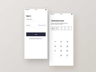 Login Screen | Press "L" if you liked this one! adobe xd login page minimalist mobile app design mobile ui onboarding ui ui uiux userinterface