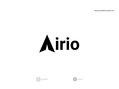 Airio -PaperPlane concept airio branding brandmark dailylogodesignchallenge design icon identity logo logo design logomark logotype minimal minimalist logo wordmark