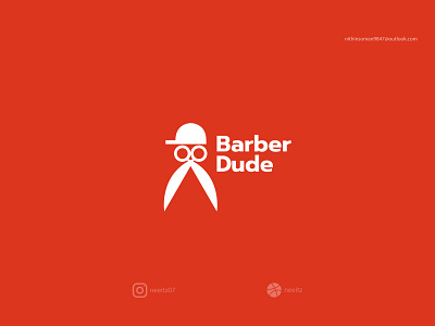 Barber Dude Logo barber branding brandmark icon identity illustration logo design logodesign logomark minimal visualidentity
