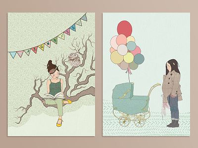 illustrations illustration kids postcards poster