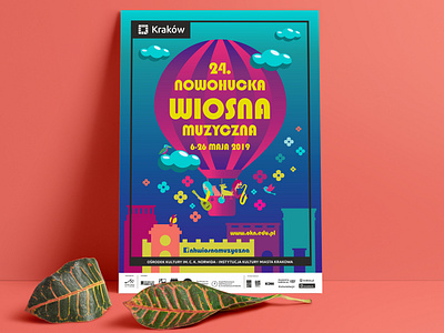 Wiosna Muzyczna 2019 colors illustration music poster