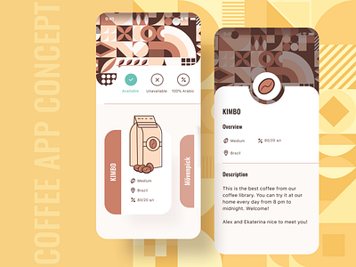 coffee app concept abstract abstract art abstract background abstract design app breakfast coffee coffee bean coffee shop coffeeapp coffeeconcept design dribbble food illustration ios ui uidesign vector